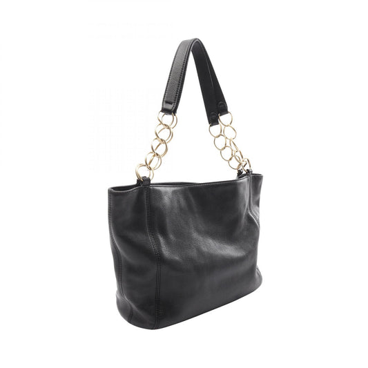 Chanel Coco Mark Tote Bag Black Leather