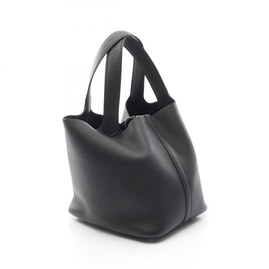 Hermes Picotin MM Leather Handbag Black