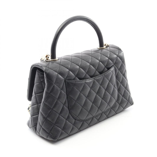 Chanel Coco Handle Flap Bag Black Leather