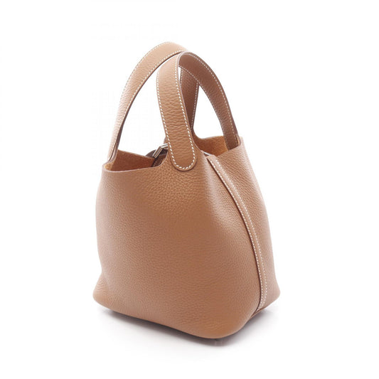 Hermes Picotin PM Leather Handbag Brown