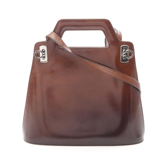 Salvatore Ferragamo Leather Handbag Brown