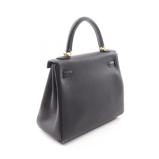 Hermes Kelly 25 Leather Handbag Black