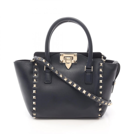 Valentino Leather Handbag Navy