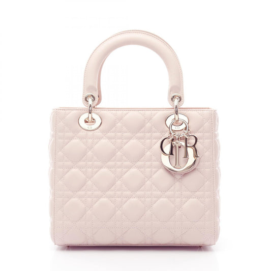 Dior Lady Dior Leather Handbag Pink