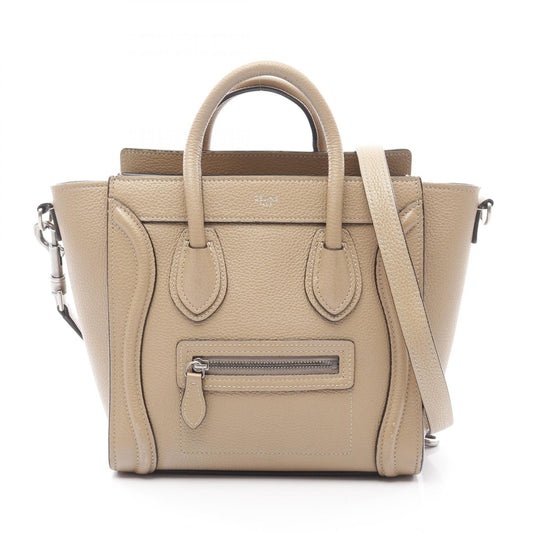 Celine Luggage Nano Shopper Leather Handbag