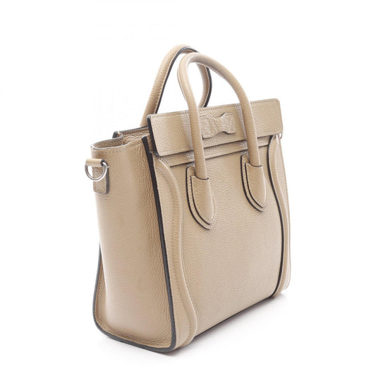 Celine Luggage Nano Shopper Leather Handbag