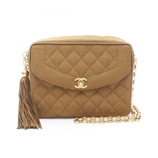 Chanel Matelasse Fringe Shoulder Bag Khaki