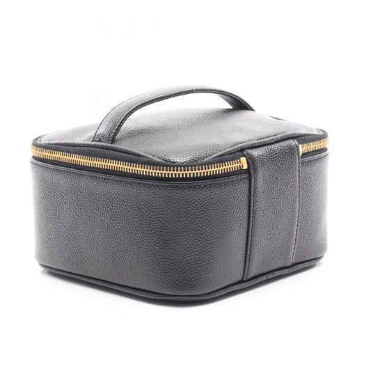 Chanel Coco Mark Handbag Black Leather