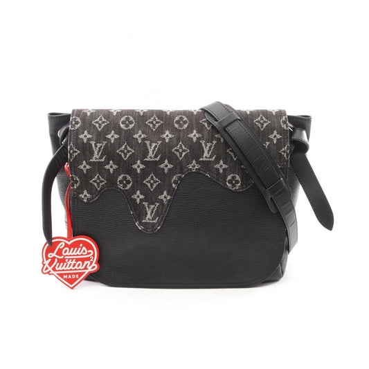 Louis Vuitton Monogram Denim Canvas Leather Shoulder Bag M45971