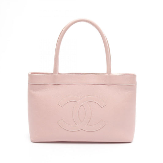 Chanel Coco Mark Tote Bag Pink Leather
