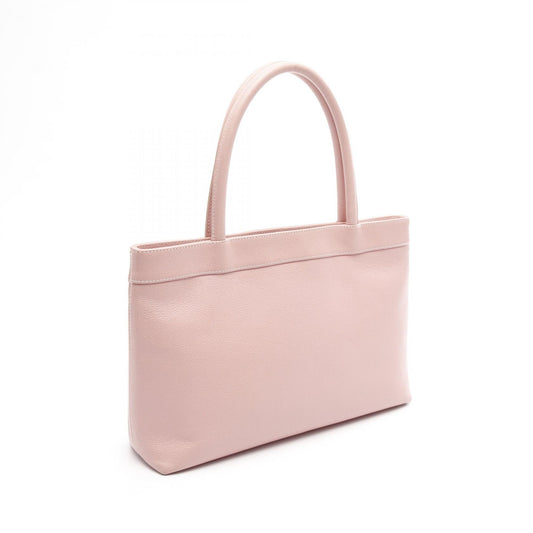 Chanel Coco Mark Tote Bag Pink Leather