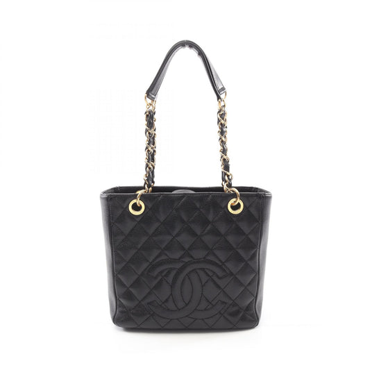 Chanel Matelasse PST Tote Bag Black Leather