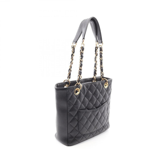 Chanel Matelasse PST Tote Bag Black Leather