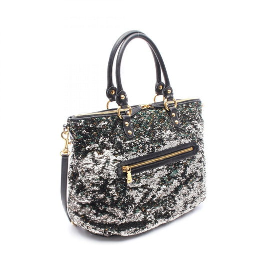 Miu Miu Leather Sequin Tote Bag