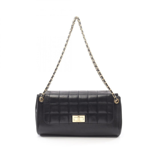 Chanel 2.55 Chocolate Bar Lambskin Shoulder Bag