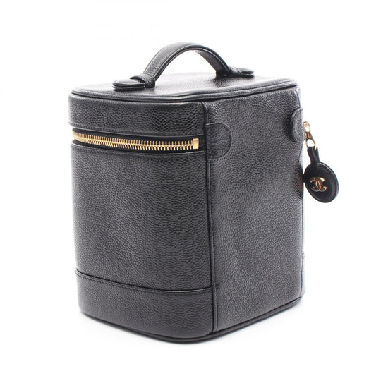 Chanel Coco Mark Handbag Black Leather