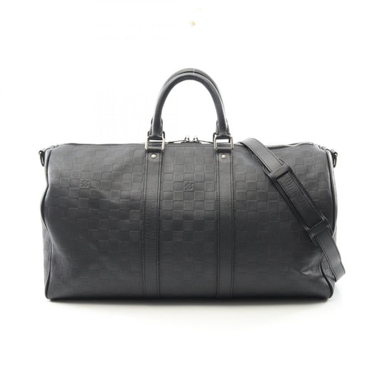 Louis Vuitton Leather Keepall Bandouliere 45 Onyx Bag