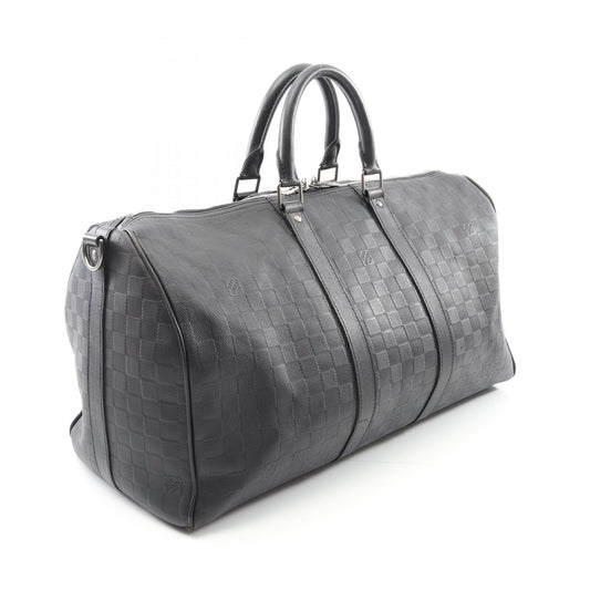 Louis Vuitton Leather Keepall Bandouliere 45 Onyx Bag