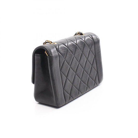 Chanel Diana Flap Lambskin Shoulder Bag Black