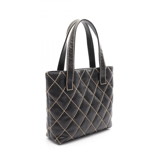 Chanel Leather Wild Stitch Tote Bag