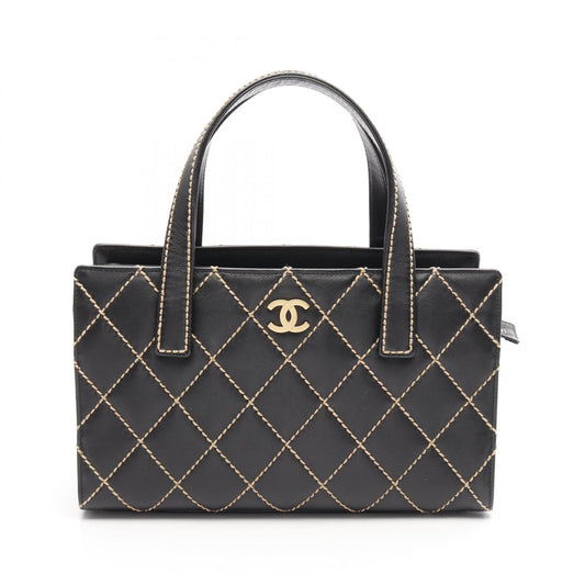 Chanel Leather Wild Stitch Tote Bag