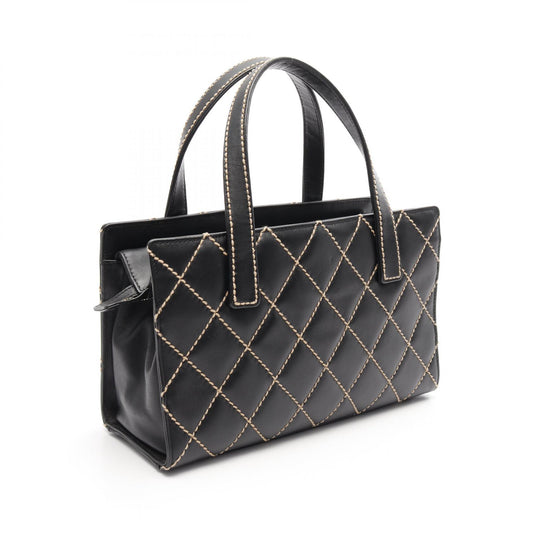 Chanel Leather Wild Stitch Tote Bag
