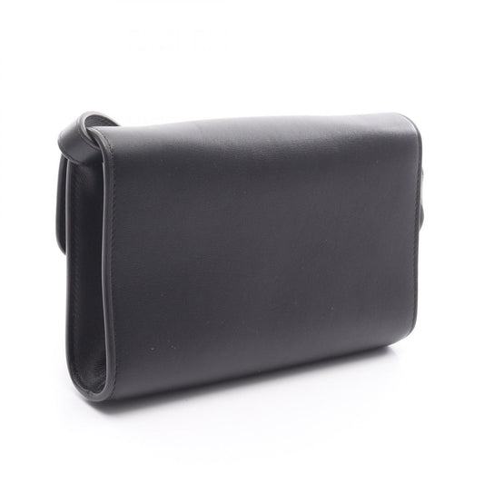 Marni Trunkaroo Leather Shoulder Bag Black