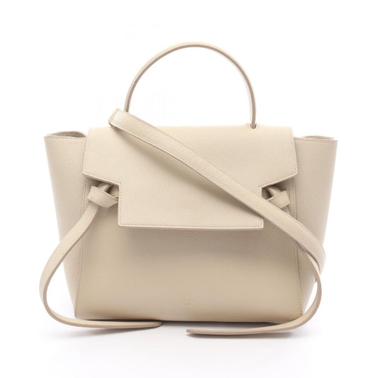Celine Leather Belt Bag Micro Beige