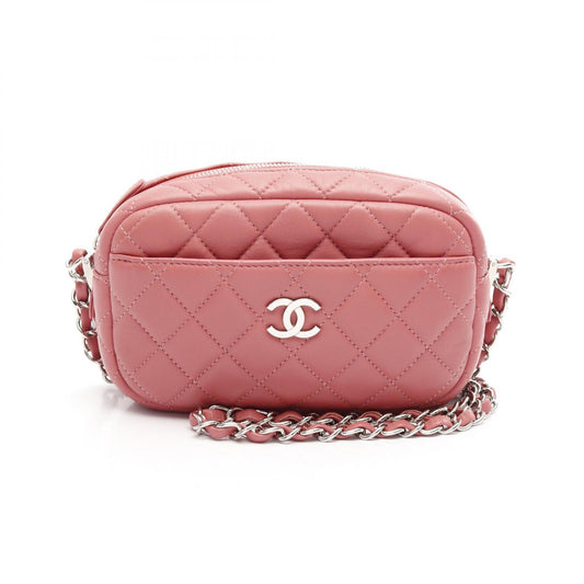 Chanel Matelasse Lambskin Shoulder Bag Pink