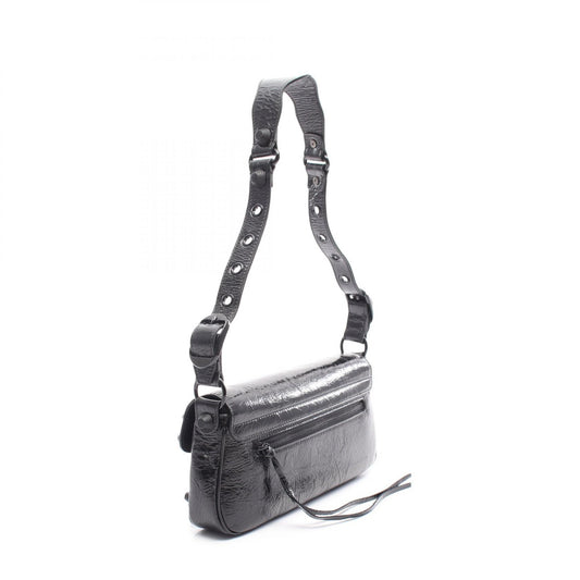 Balenciaga Le Cagole S Leather Shoulder Bag Black