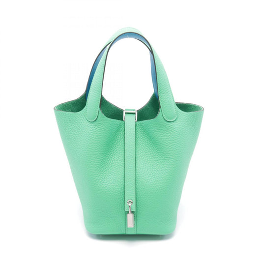 Hermes Picotin Lock Eclat PM Handbag Green/Blue