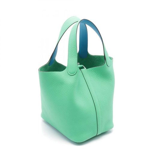 Hermes Picotin Lock Eclat PM Handbag Green/Blue