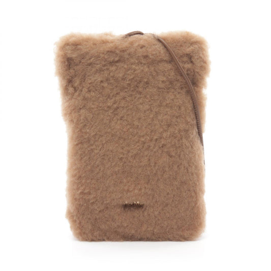 Max Mara Teddy Bear Silk Shoulder Bag Brown