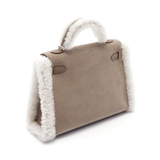 Hermes Mini Kelly 2 Teddy Shearling Handbag