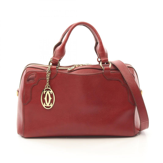Cartier Marcello Leather Handbag Red