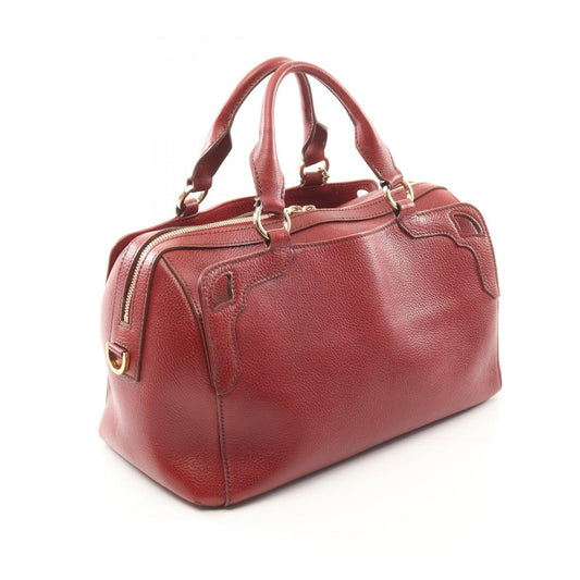 Cartier Marcello Leather Handbag Red