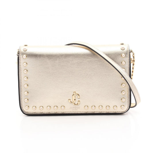 Jimmy Choo Leather JC Shoulder Bag Gold