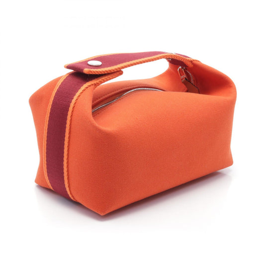 Hermes Canvas Handbag Red/Bordeaux