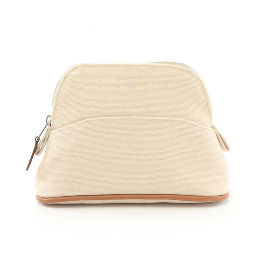 Hermes Canvas Leather Bolide Mini Pouch