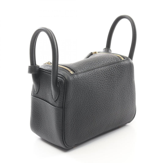 Hermes Lindy Mini Leather Shoulder Bag Black