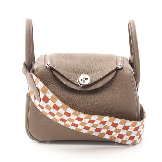 Hermes Lindy Mini Shoulder Bag Brown Leather