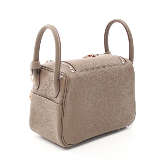 Hermes Lindy Mini Shoulder Bag Brown Leather