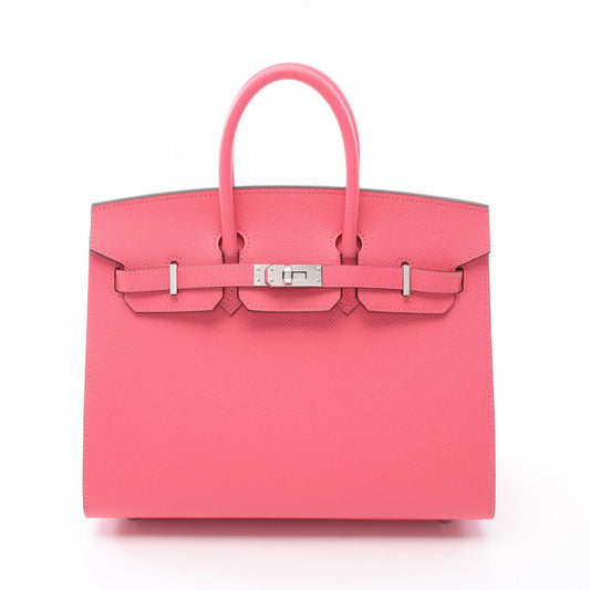 Hermes Birkin 25 Sellier Leather Handbag Pink