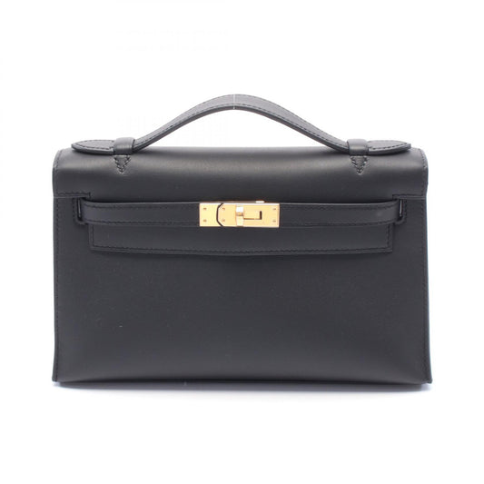 Hermes Pochette Kelly Mini Handbag Black