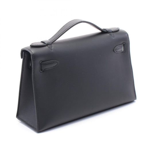 Hermes Pochette Kelly Mini Handbag Black