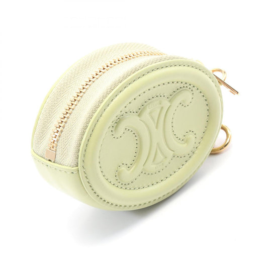 Celine Leather Triomphe AirPods Case Green