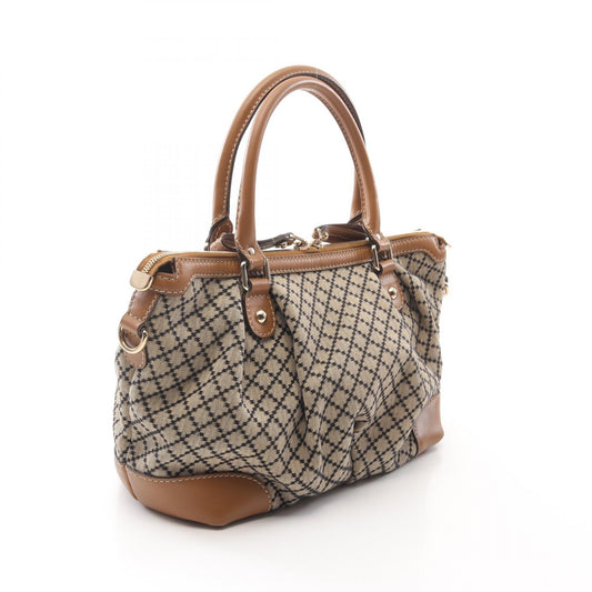 Gucci Sukey Diamante Canvas Leather Handbag