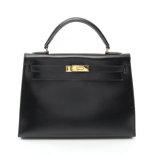 Hermes Kelly 32 Handbag Black Leather