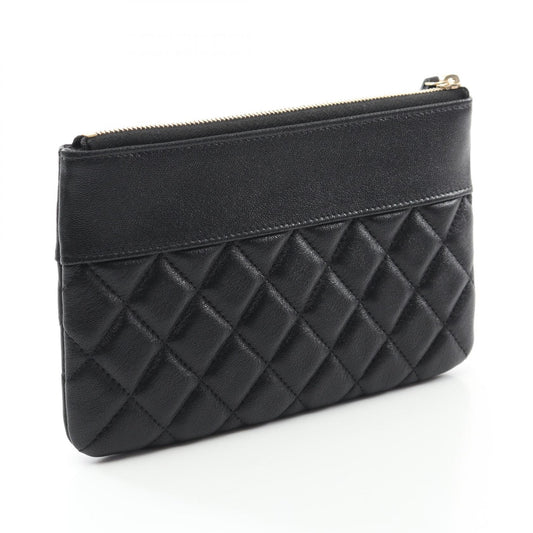 Chanel Matelasse Leather Pouch Black