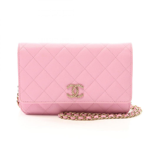 Chanel Matelasse Leather Shoulder Bag Pink
